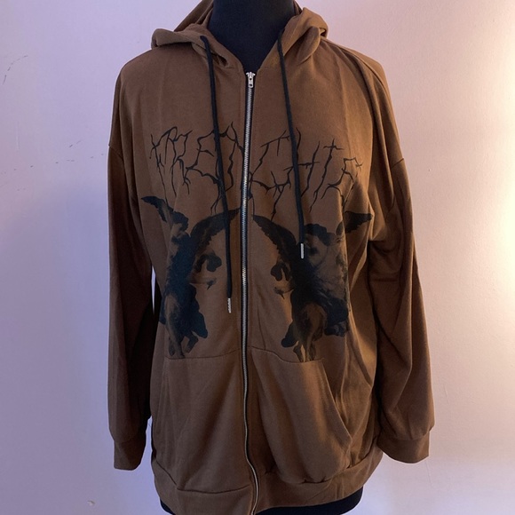 Vintage Tops - Vintage Y2K Zippered Hoodie